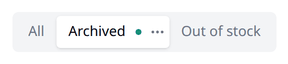 The view tabs, with the Archived view active and a small dot beside its
name.